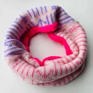 Pink Lavender Anchor Fleece Lined Neckwarmer