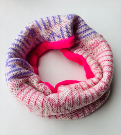 Pink Lavender Anchor Fleece Lined Neckwarmer