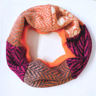 Berry Mix with Orange Fleece Neckwarmer