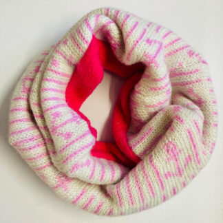 Pink Anchor Neckwarmer with Pink Fleece Lining