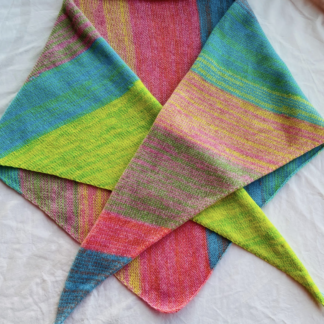 Large Bright Stripe Triangle Scarf
